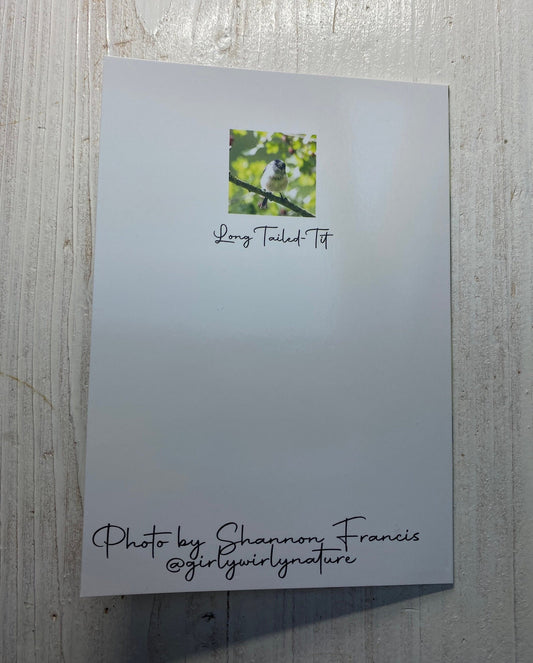 Long-Tailed Tit Greetings Card Vertical - Bristol wildlife photography