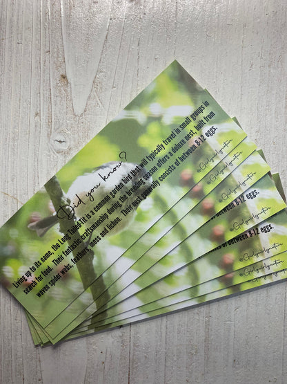 Long-Tailed Tit Bookmark - UK wildlife photography