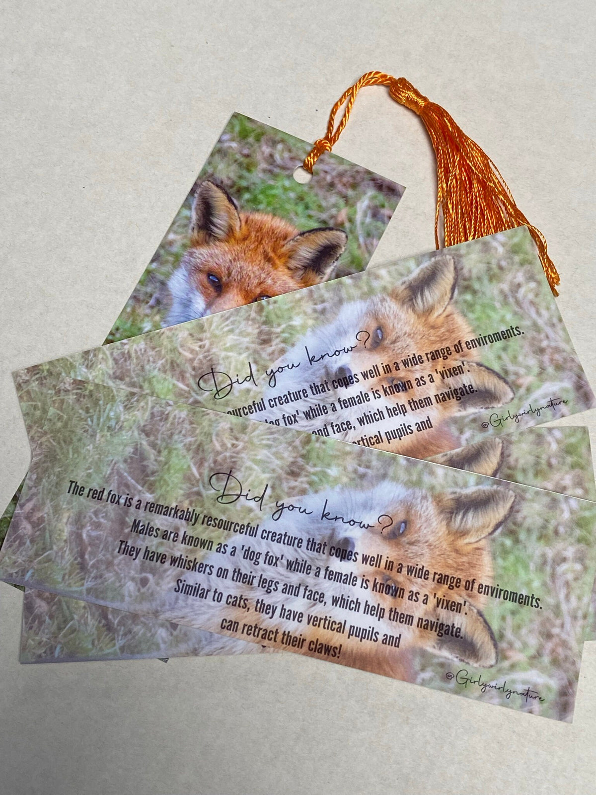 Red Fox Bookmark - Bristol wildlife photography