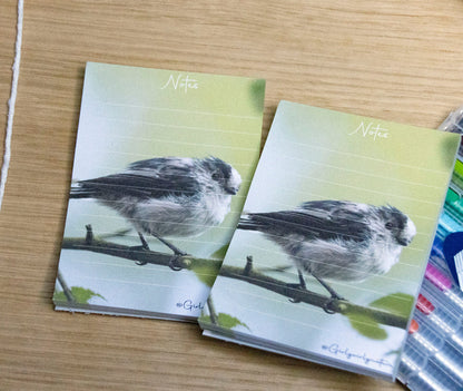 Long-Tailed Tit Pocket Notepad - British wildlife stationery