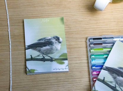Long-Tailed Tit Pocket Notepad - British wildlife stationery