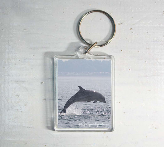 Jumping Dolphin Keyring - ocean wildlife photography keychain