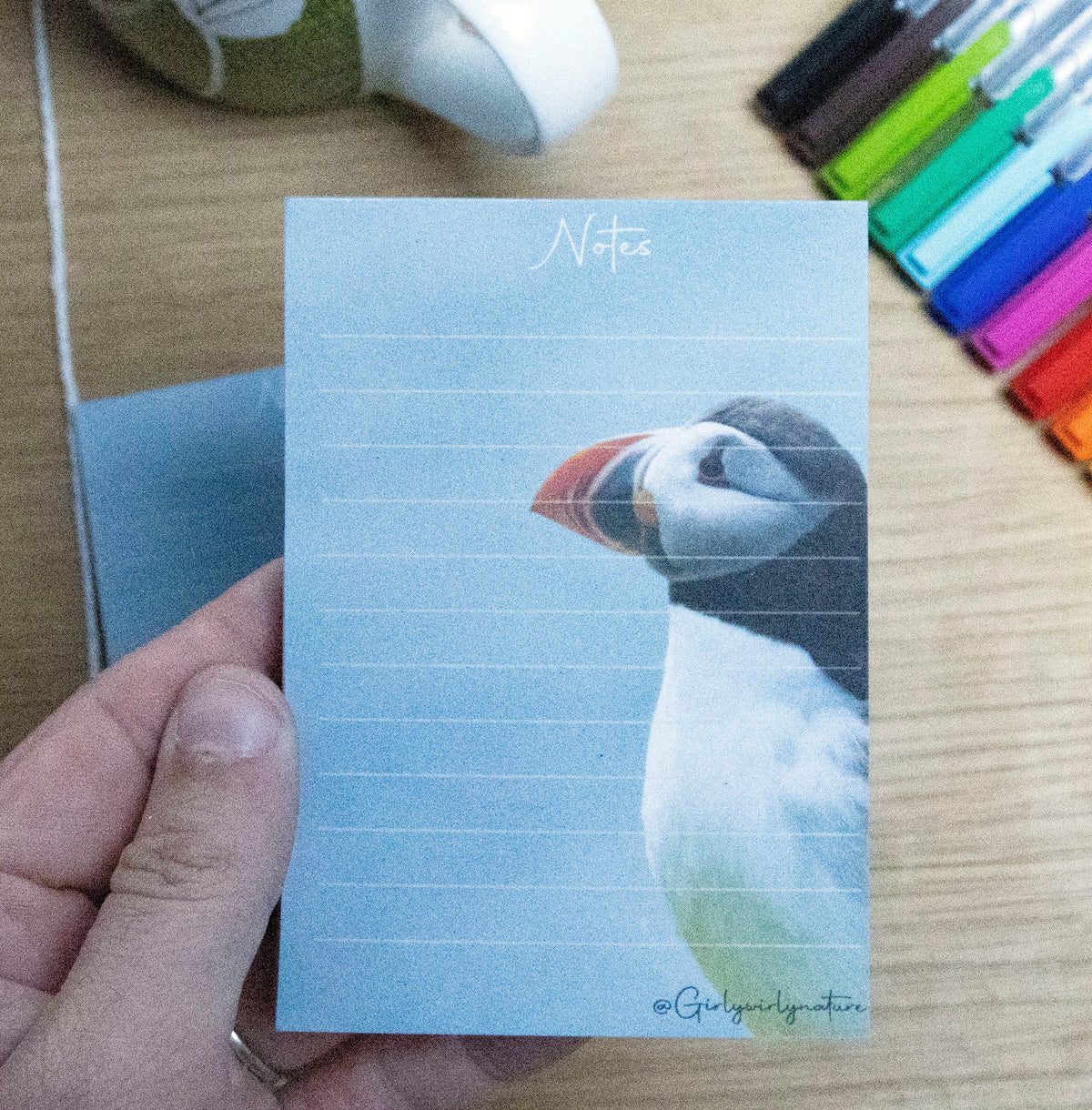 Puffin Gift Pack - notepad, greeting card and bookmark bundle