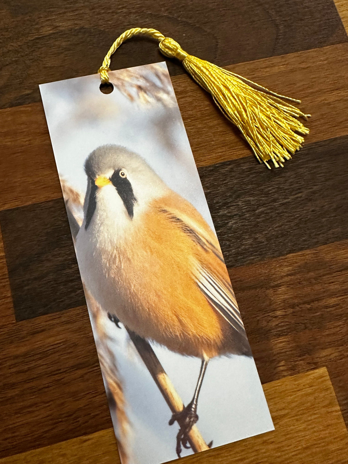 Bearded Tit Bookmark - UK wildlife photography