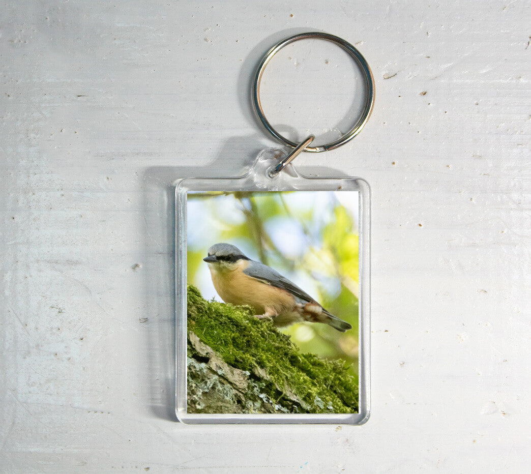 Nuthatch Keyring - British wildlife photography